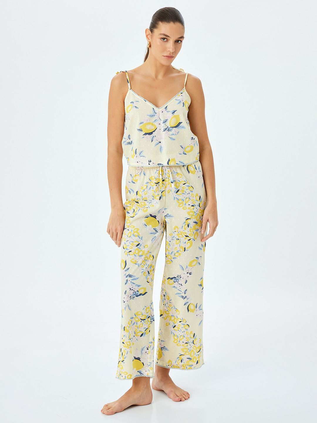 Koton Women Floral Printed Cotton Longline A-Line Top-picture-38