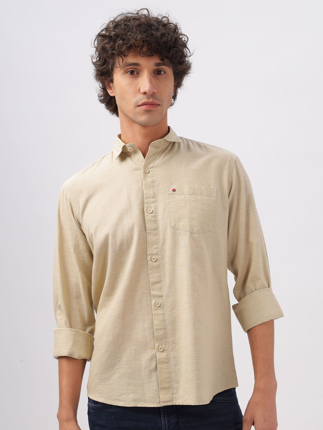 BS BLUE SQUAD Men India Slim Fit Spread Collar Solid Casual Shirt-picture-12