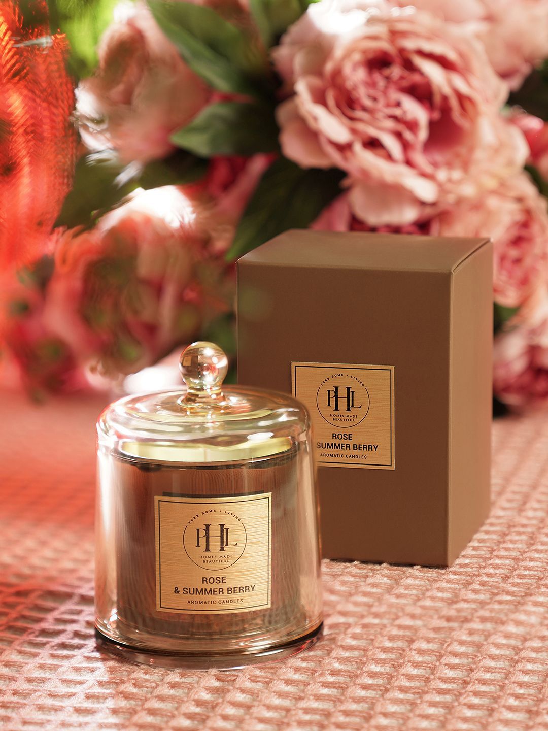 Pure Home and Living Brown Rose & Summer Berry Scented Jar Candle-image-7