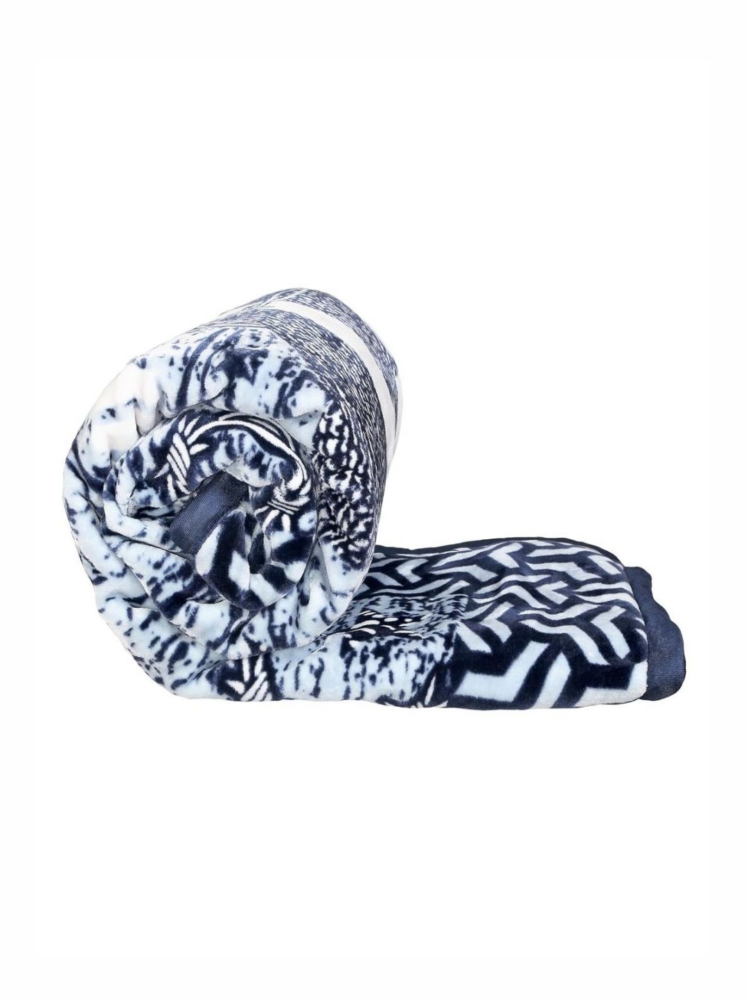 tundwal's Blue & Black Ethnic Motifs Mink Heavy Winter Double Bed Blanket-picture-28