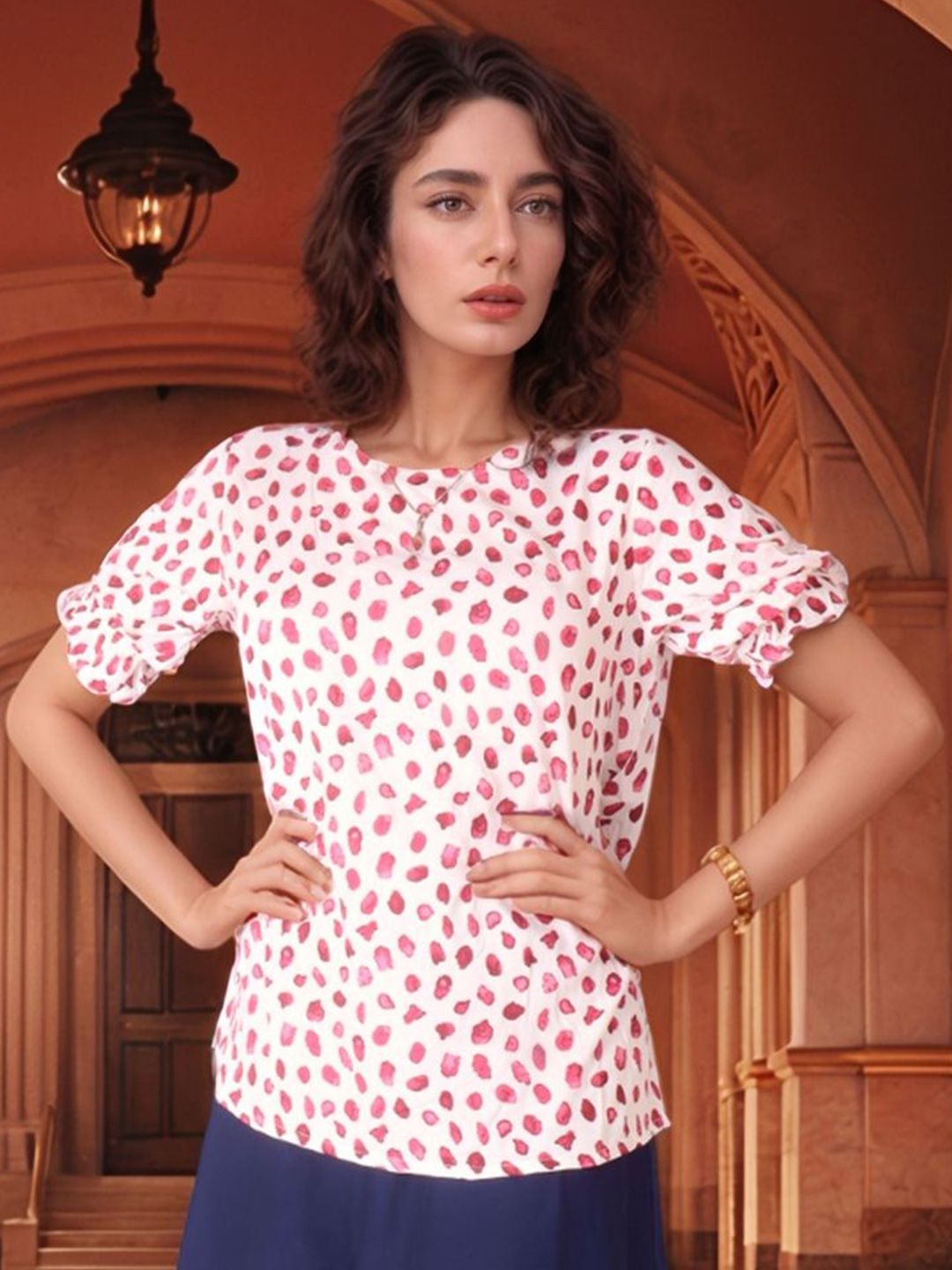 Bucciato Private Limited Floral Print Satin Top-picture-24