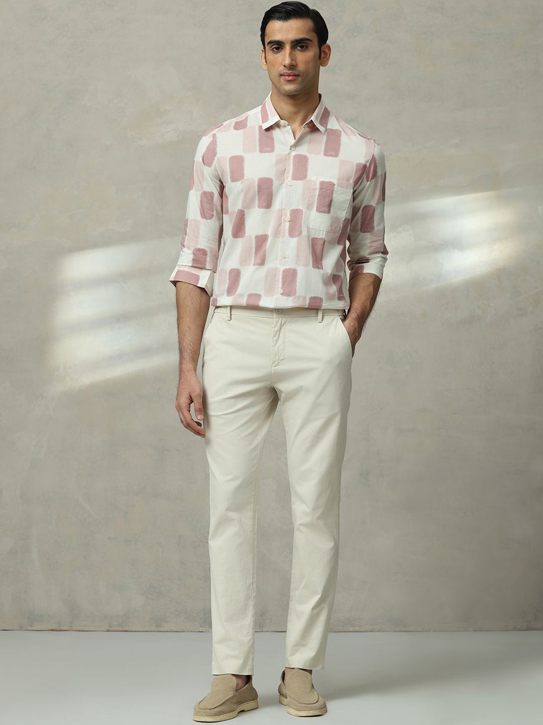 Men's Multi Spread Collar Geometric Shirt
