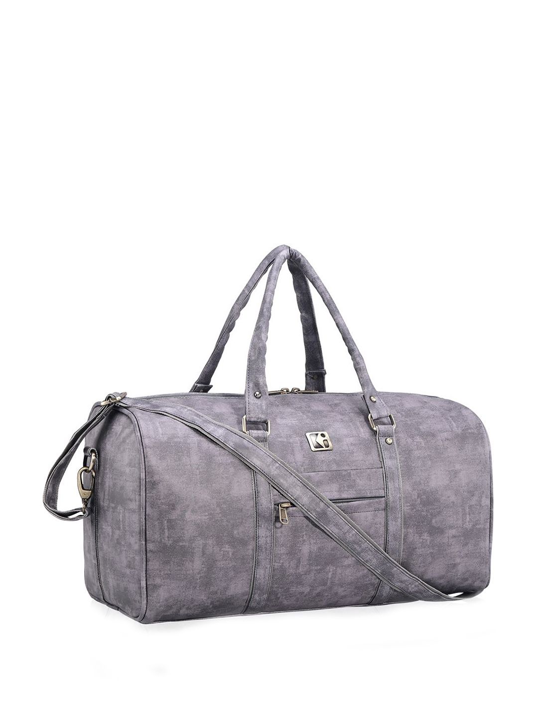 Kuber Industries Unisex Medium Reversible Leather Travel Duffel Bag With Padded Handle-picture-38