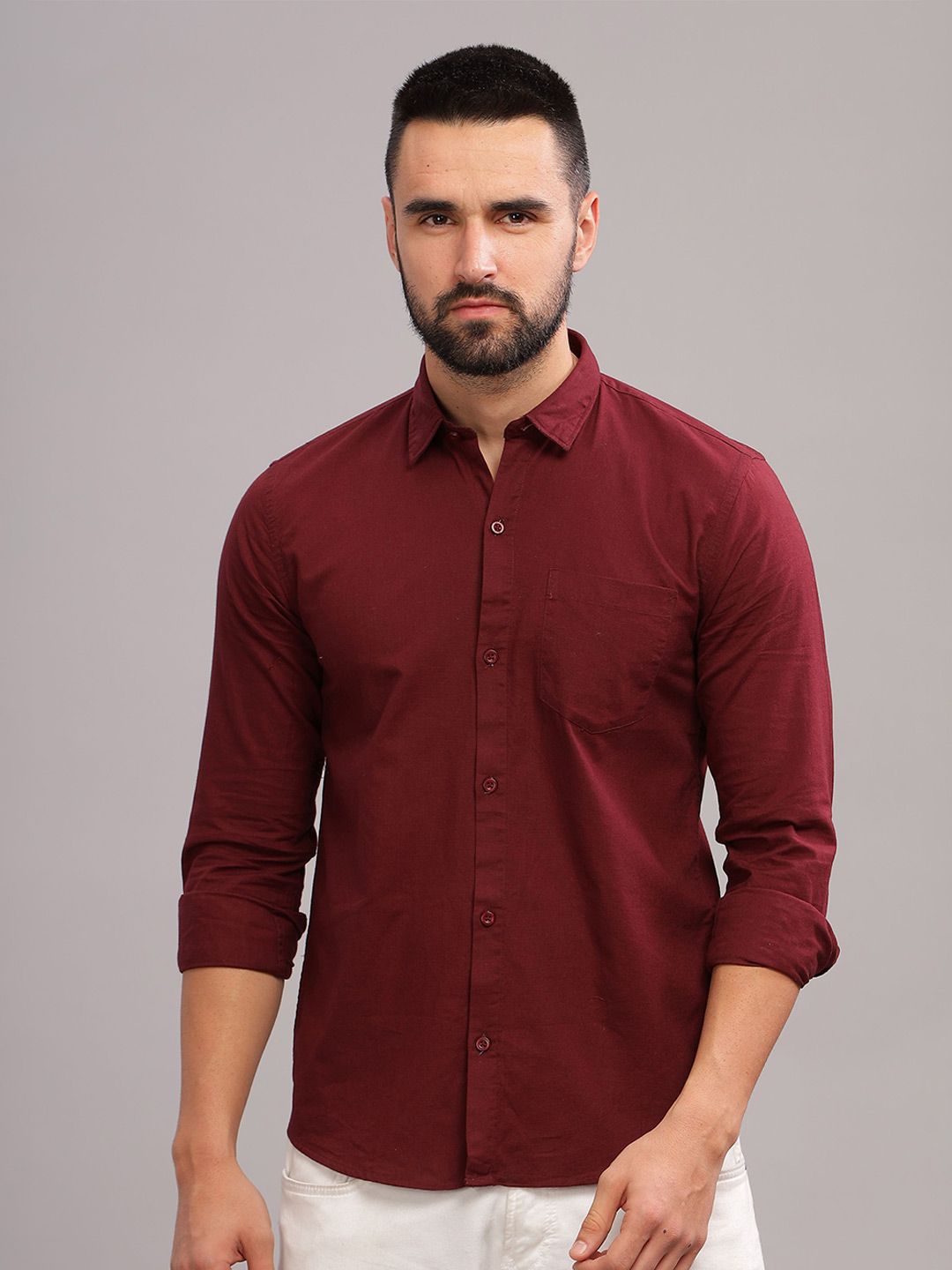 BS BLUE SQUAD Men Slim Fit Opaque Casual Shirt-picture-18