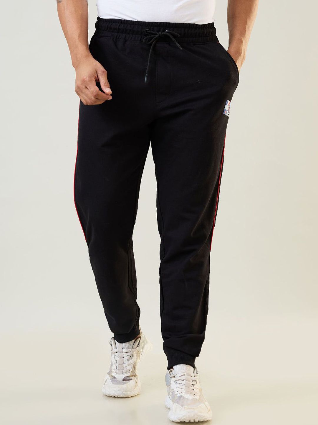 TIM PARIS Men Tapered Fit Mid-Rise Cototn Jogger Trouser-picture-41