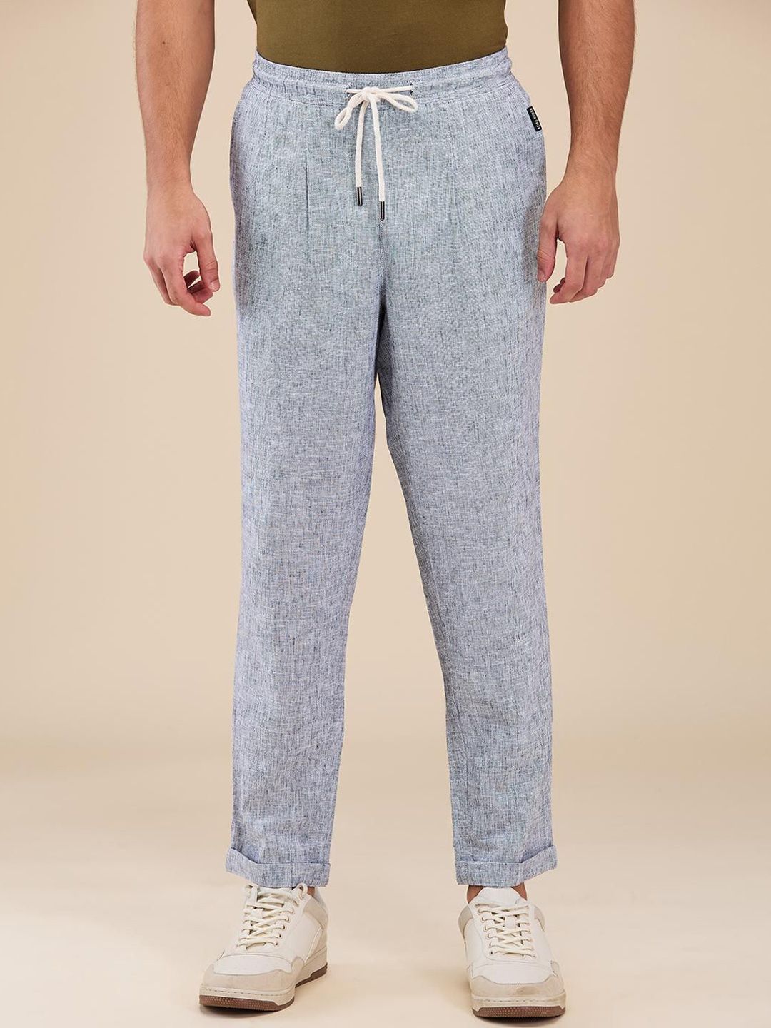 Being Human Men Printed Classic Chinos Trousers-picture-54