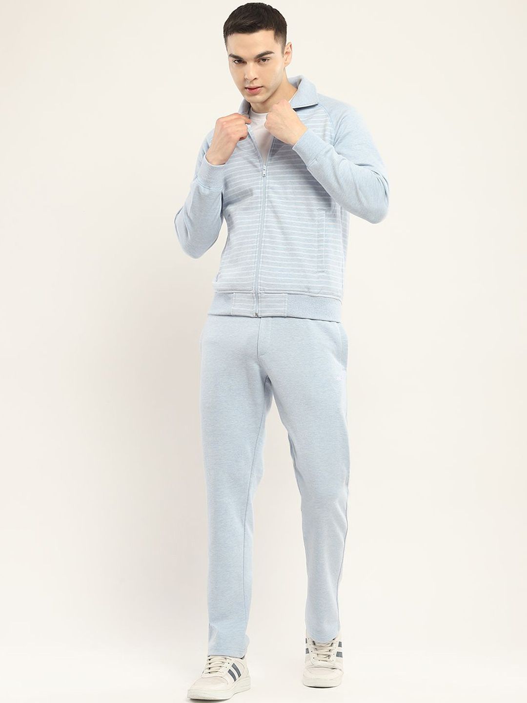 Monte Carlo Men Striped Mock Collar Tracksuits-picture-33