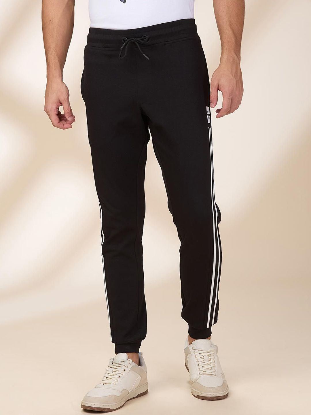 Being Human Men Slim Fit Vertical-Stripes Joggers-picture-12