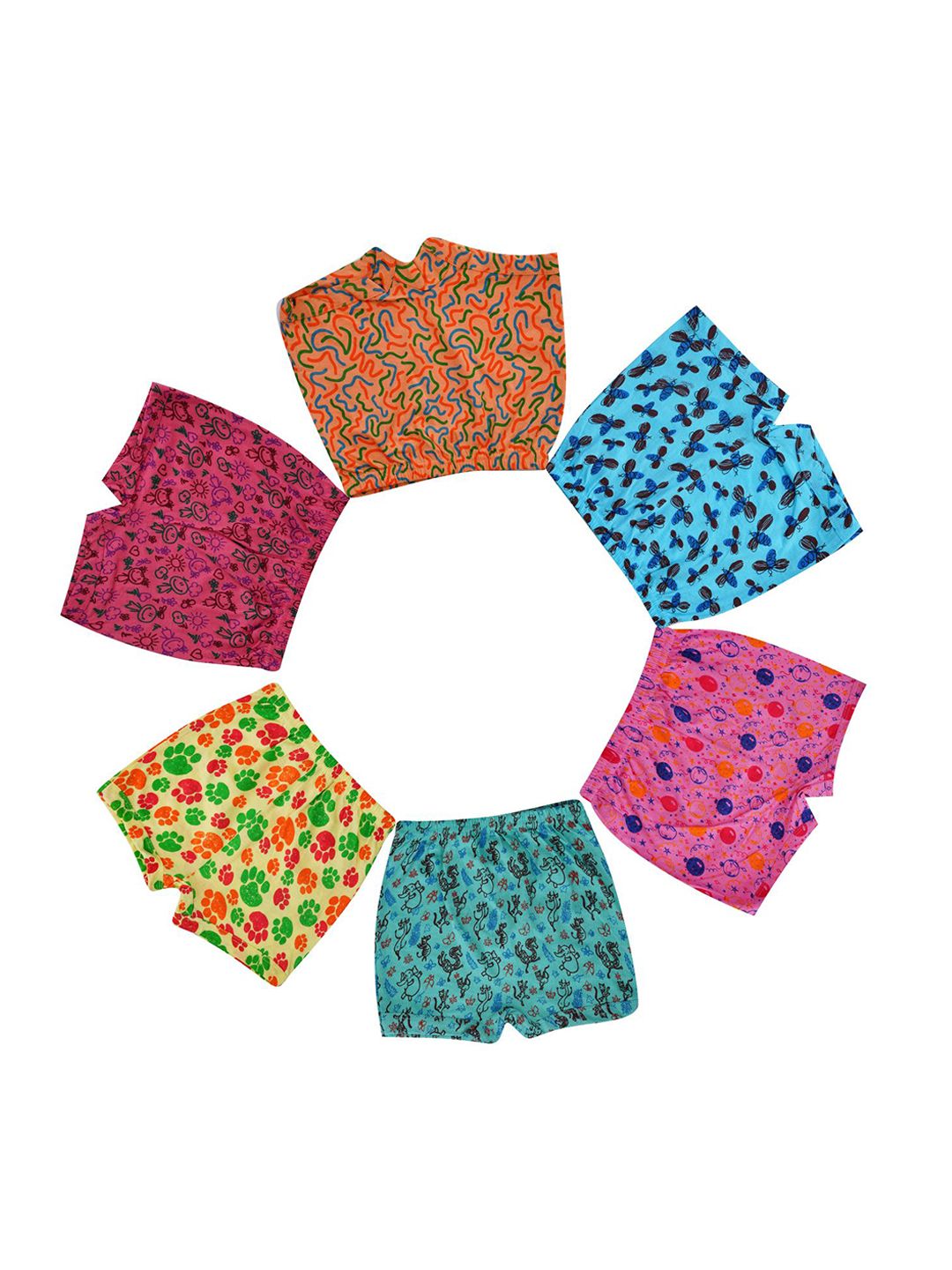 yellowdelight YELLOWDELIGHTPack Of 6 Assorted Seamless Basic Briefs YD 707 Gaja all over prt (g) dr-picture-57