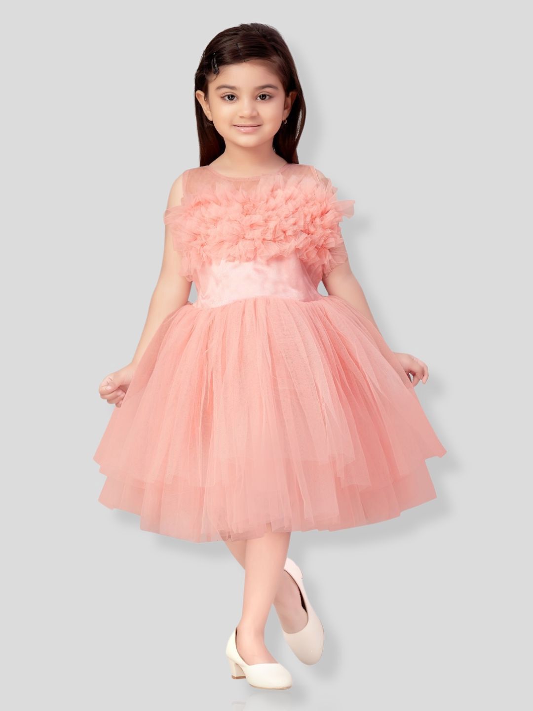 Sangria Girls Self Design Fit & Flared Dress-picture-47