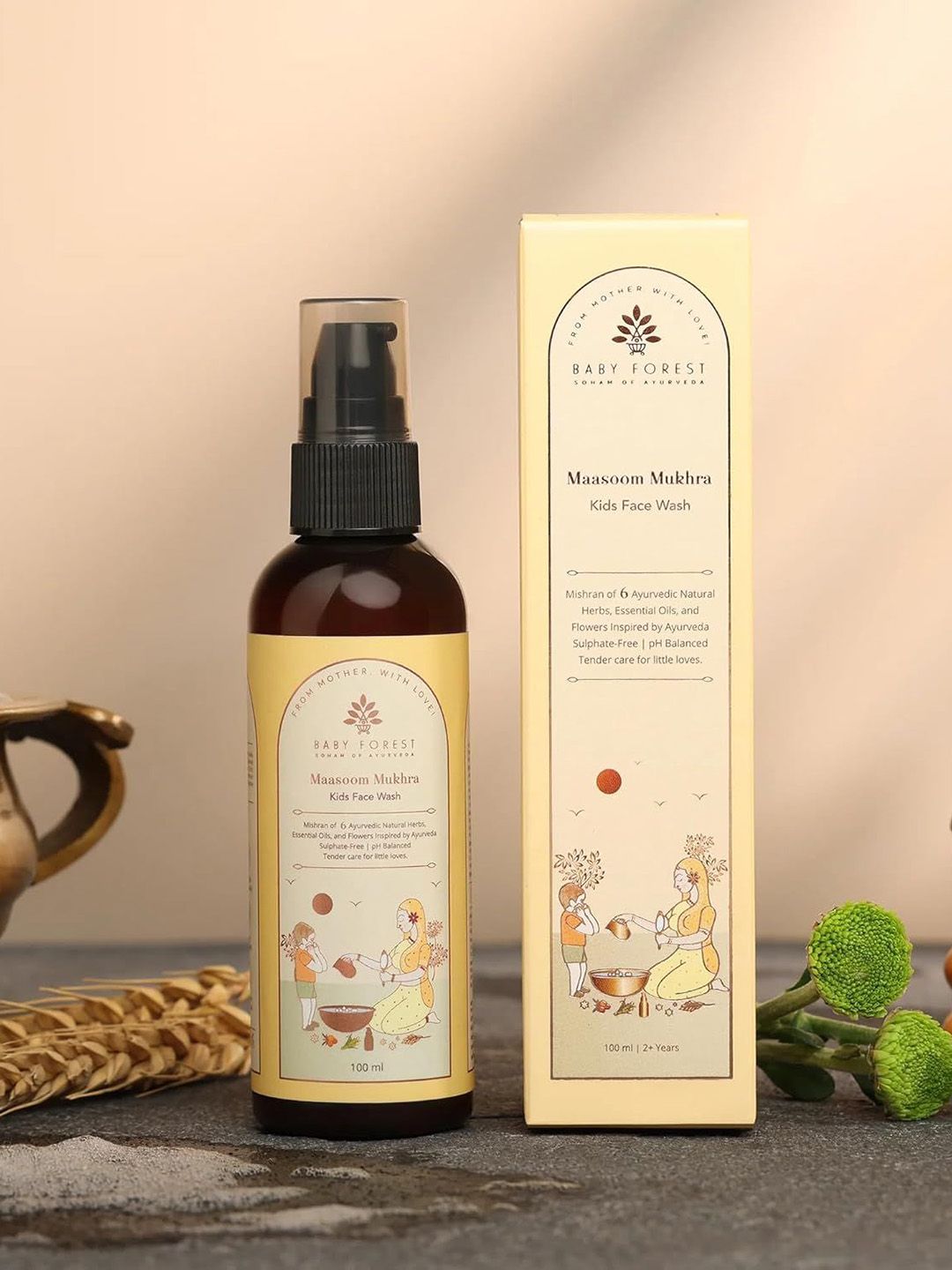 Baby Forest Maasoom Mukhra Ayurvedic Kids Face Wash Natural Herbs - 100 ml-picture-40