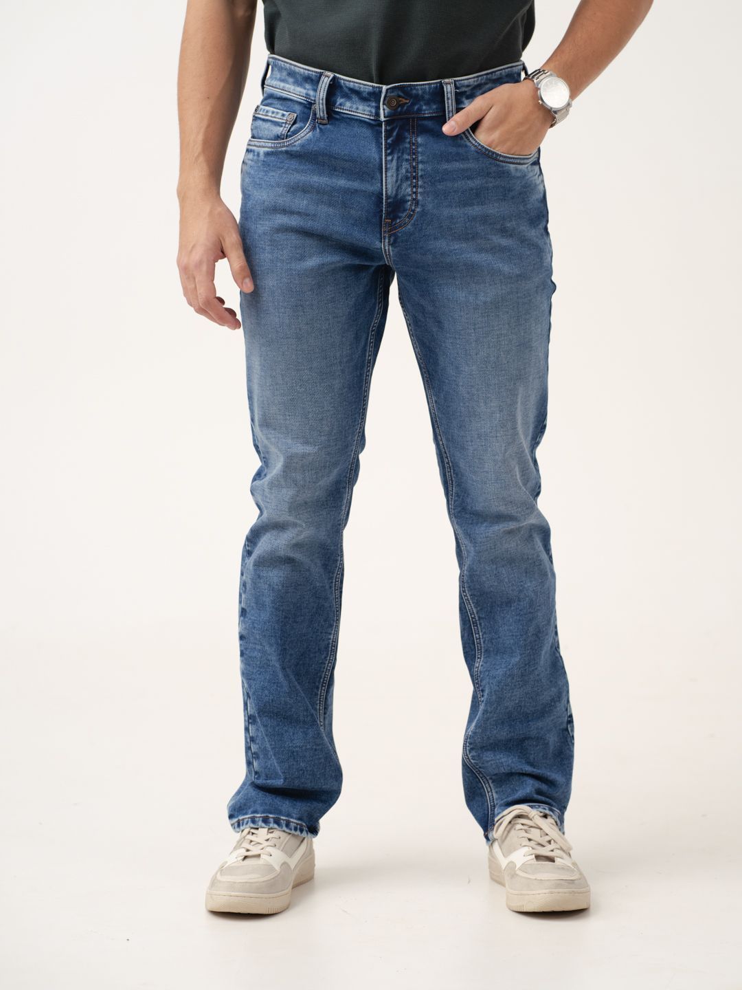 The Pant Project Men Relaxed Fit Light Fade Stretchable Jeans-picture-34