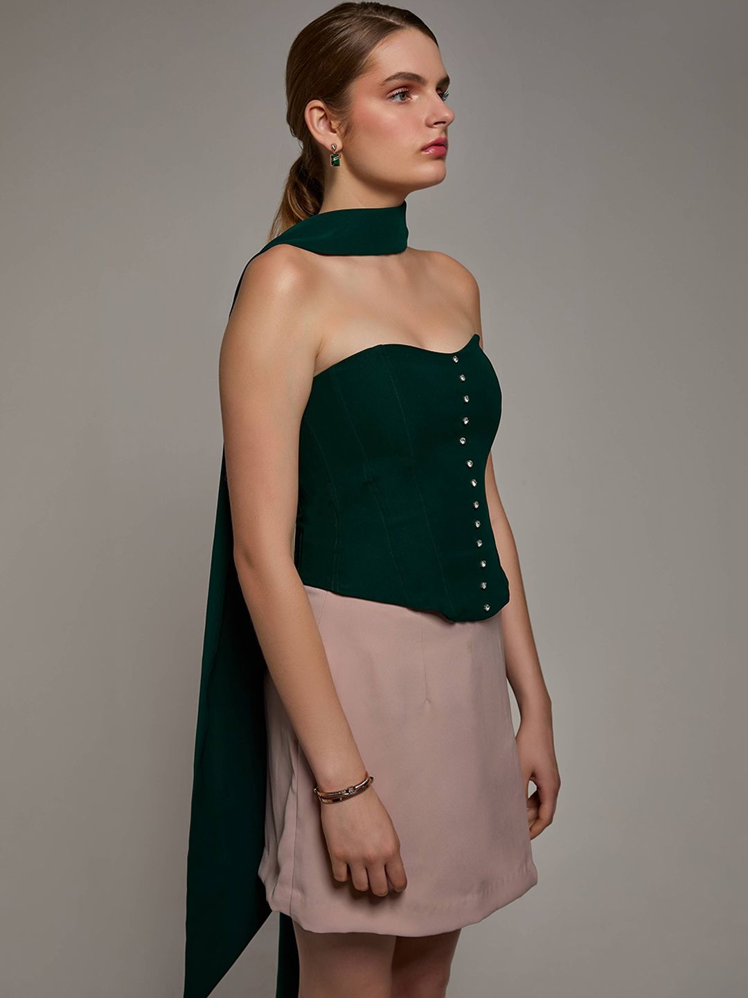 TORSHA Women Strapless Corset Crop Top-picture-15