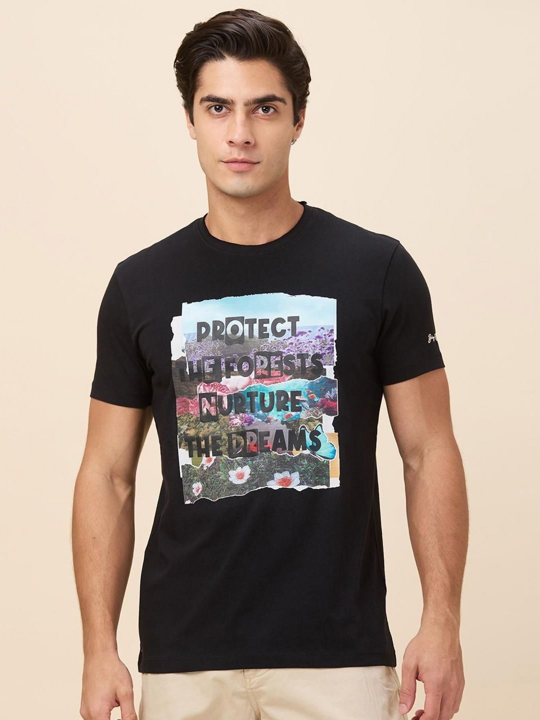 Being Human Men Typography Printed Round Neck Cotton Slim Fit T-shirt-picture-26