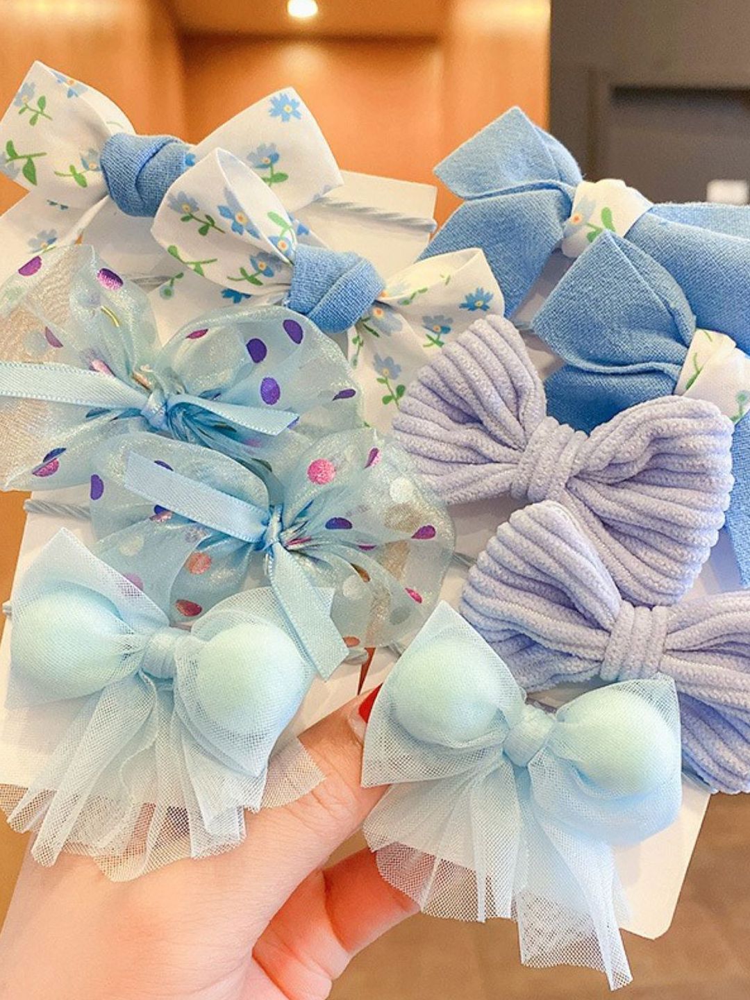 SYGA Girls10 Pcs Floral & Lace Bow Hair Tie Rope Set-image-30