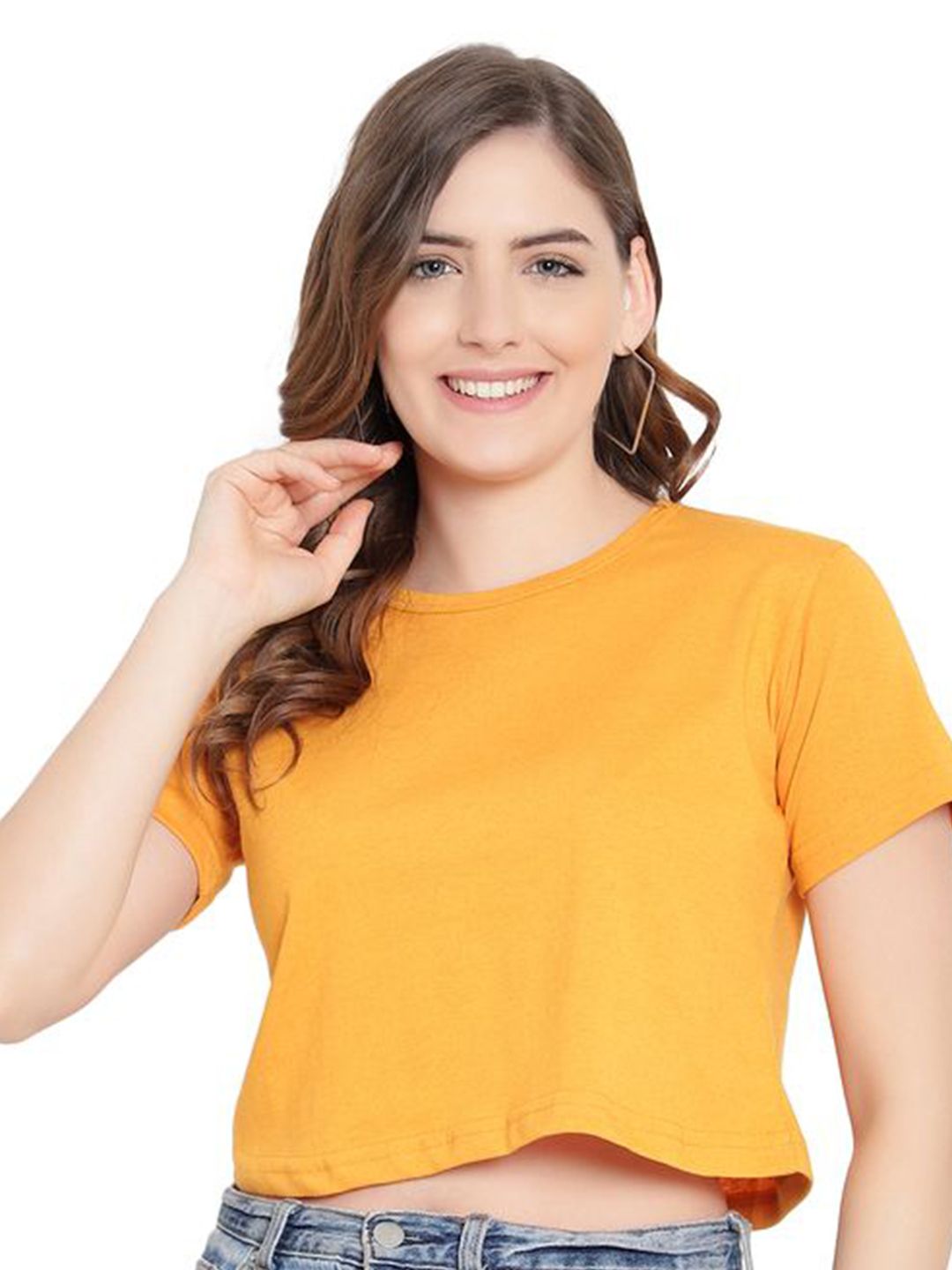 DEEPMAYRA COLLECTION Women Cotton High-Low Crop Top-picture-32