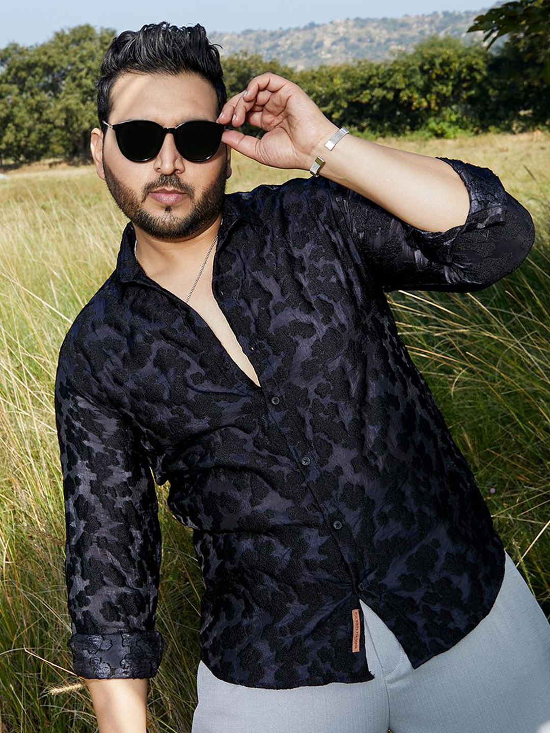 Instafab Plus Men Comfort Opaque Casual Shirt-picture-39