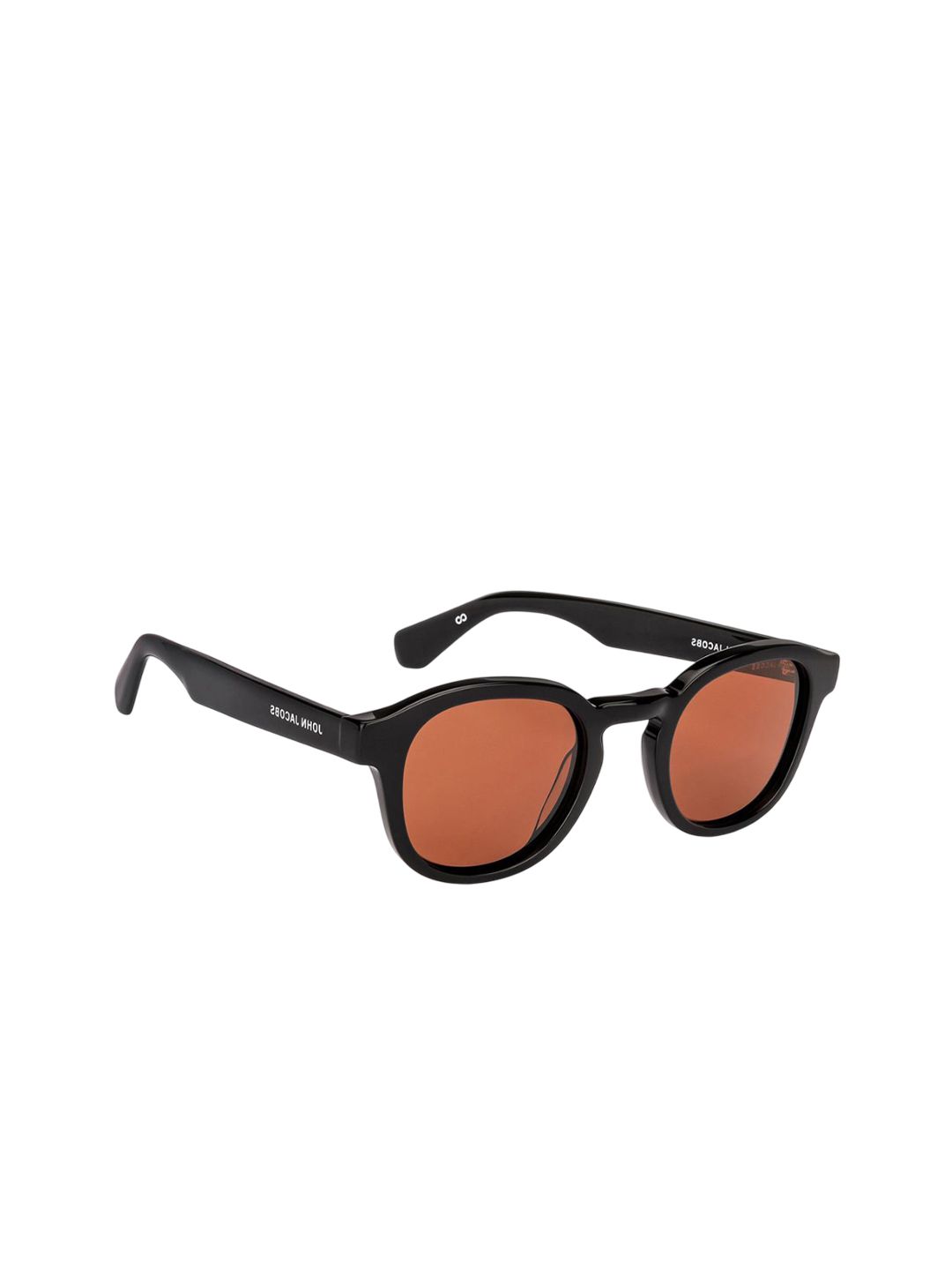 John Jacobs Unisex Oval Sunglasses with Polarised and UV Protected Lens 226543-Brown-picture-34