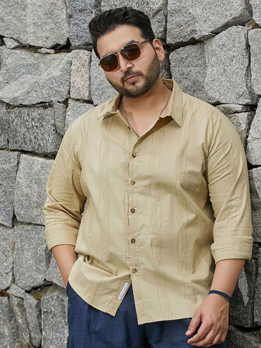 Instafab Plus Men Comfort Opaque Casual Shirt-picture-19