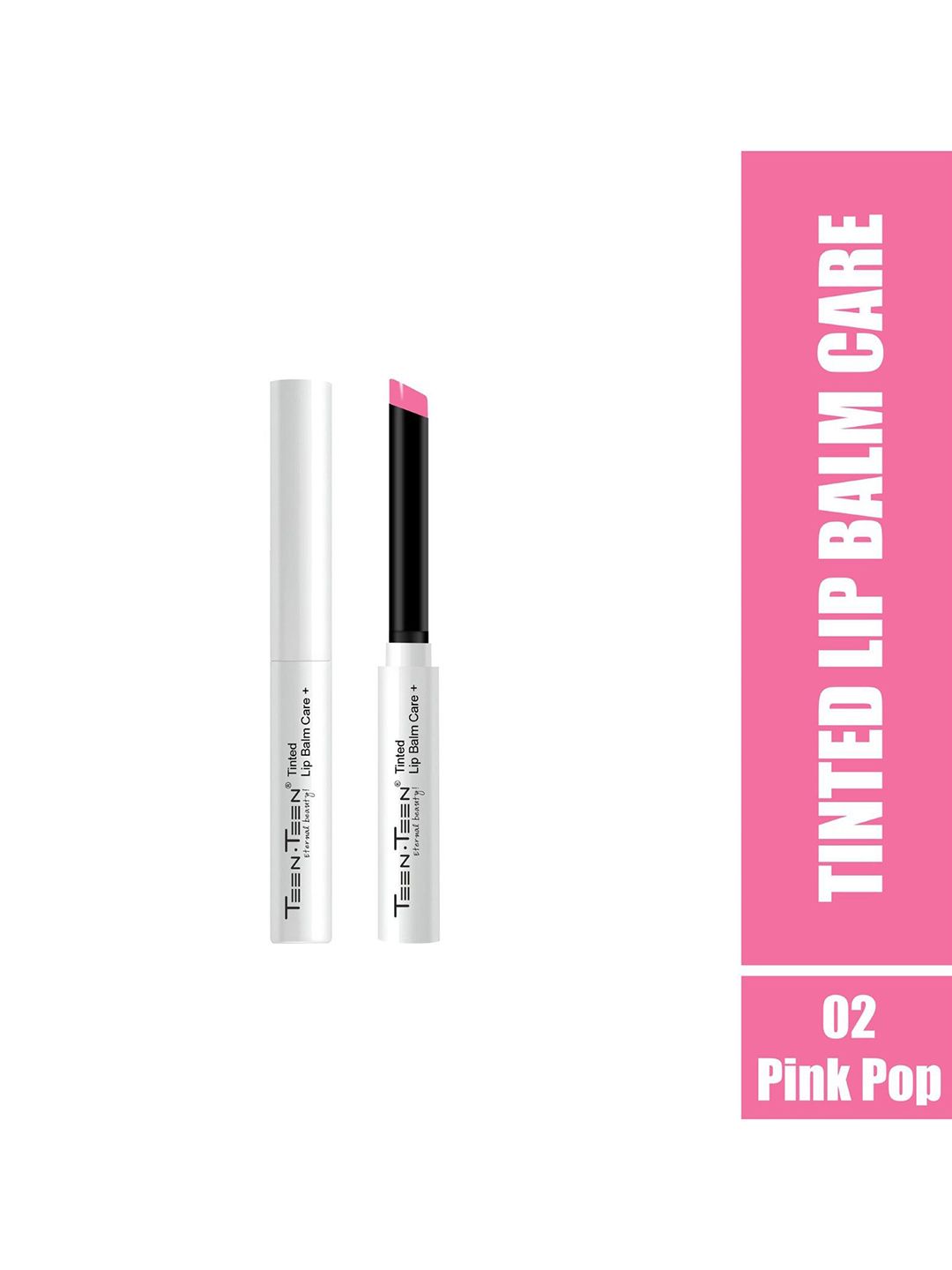 TEEN TEEN COSMETICS Tinted Lip Balm For Smooth Soft Lips & Enhanced Lip Color- 02 Pink Pop-picture-49