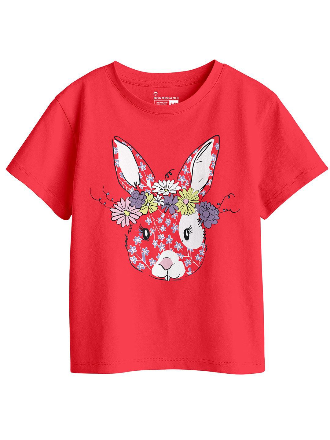 BonOrganik Girls Printed Pure Cotton T-shirt-picture-18