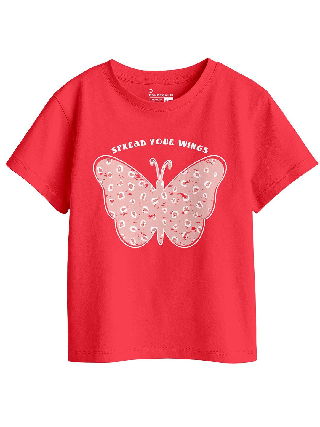 BonOrganik Girls Printed Pure Cotton T-shirt-picture-14