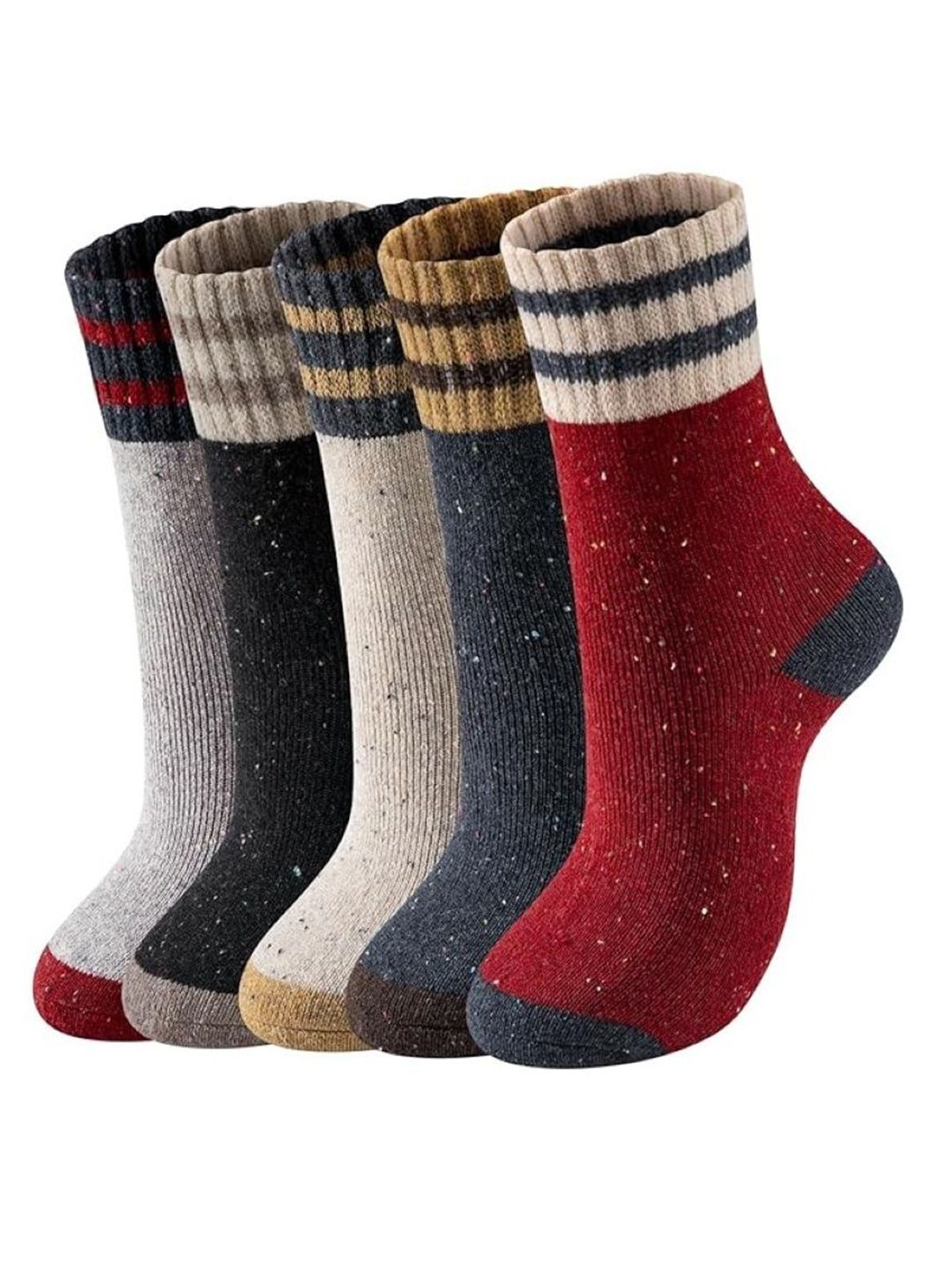 EL REGALO Unisex Pack Of 5 Calf Length Socks-picture-12