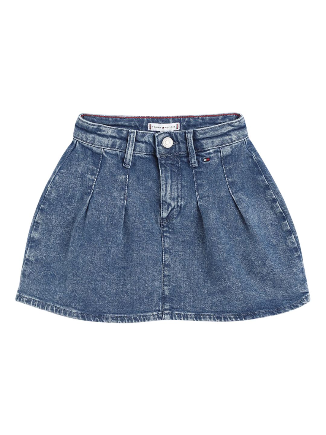 Tommy Hilfiger Girls A-line Knee Length Denim Pleated Skirt-picture-33