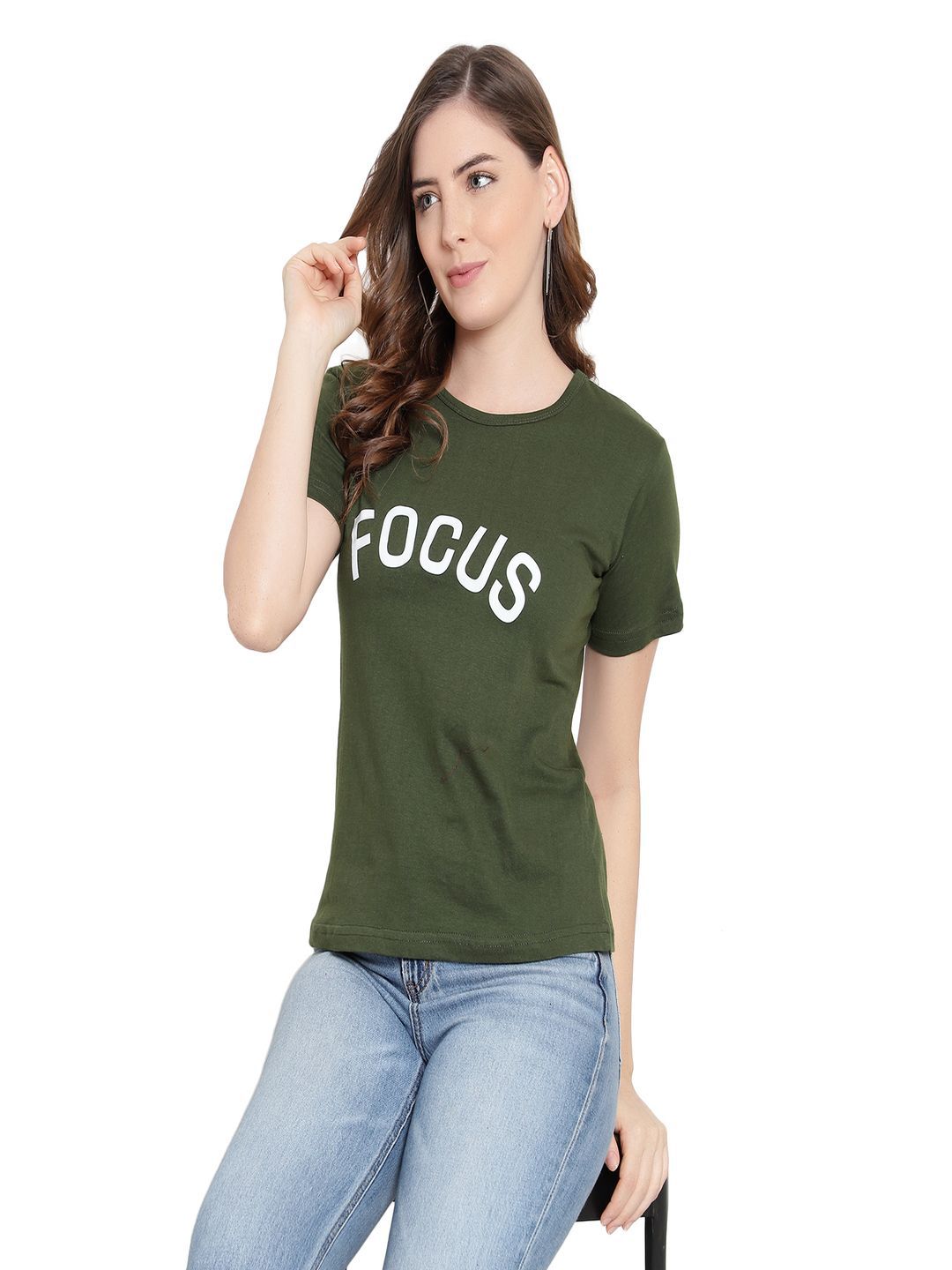 DEEPMAYRA COLLECTION Women Typography Printed Cotton Fitted Top-picture-23