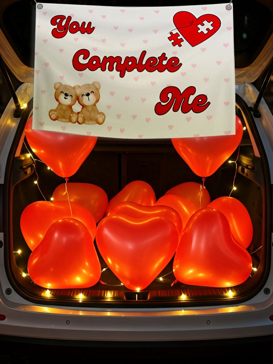 Special You Red & White Valentine Backdrop Decoration & Heart Balloons-image-26