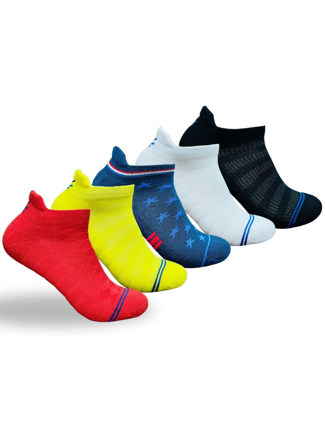 HRX by Hrithik Roshan Men Pack Of 5 Ankle Length Assorted Socks-picture-44