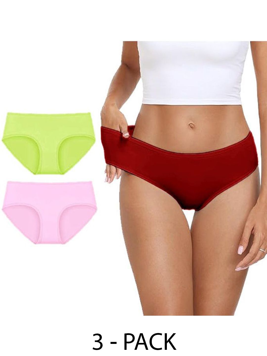 Diving Deep Women Pack Of 3 Cotton Hipster Briefs-picture-31