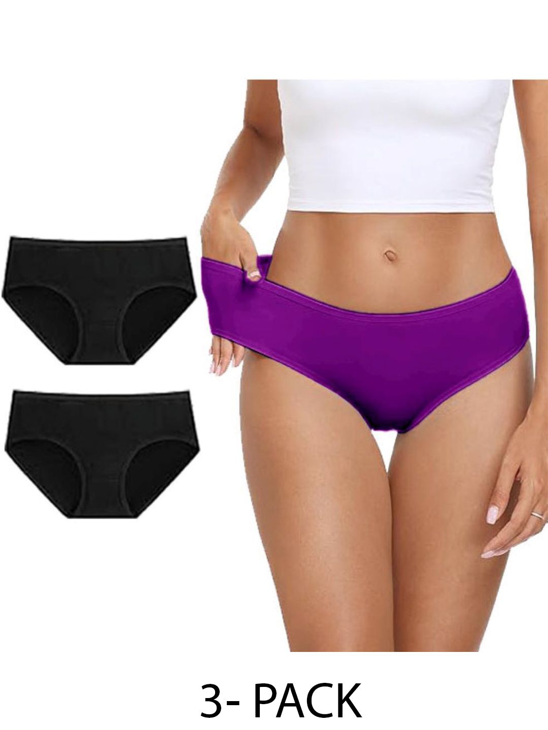 Diving Deep Women Pack of 3 Hipster Briefs-picture-41