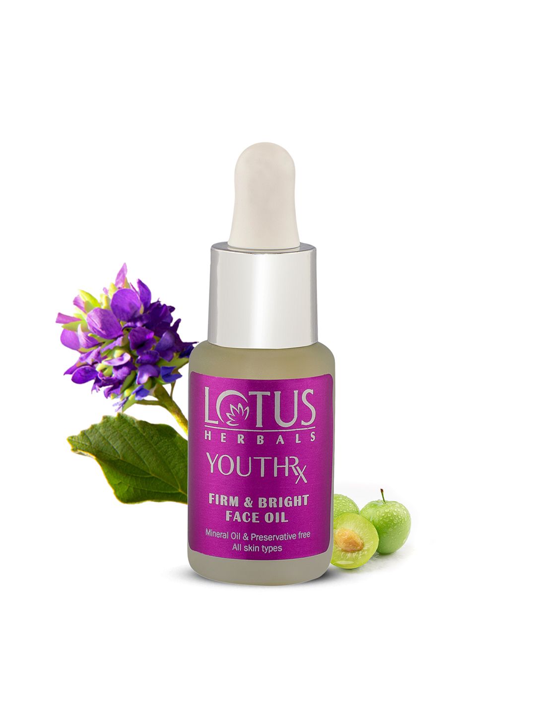 Lotus Herbals YouthRx Firm & Bright Face Oil with Bakuchiol Retinol & Vitamin C - 15ml