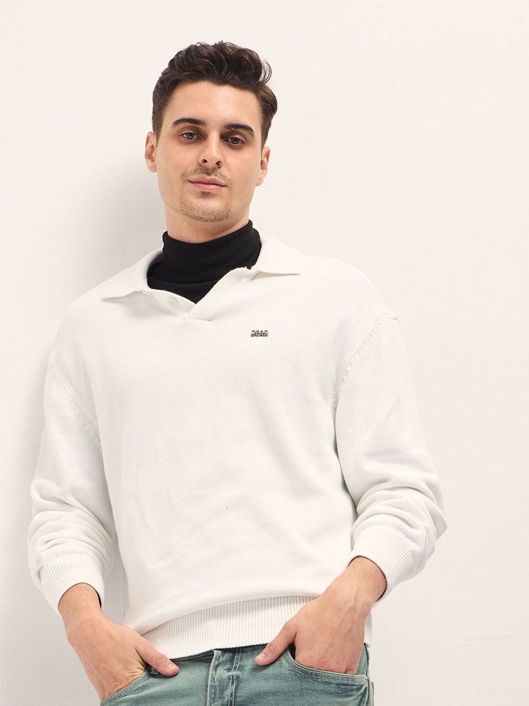 THE BEAR HOUSE Cotton Polo Collar Long Sleeves T-shirt deal from myntra THE BEAR HOUSE Cotton Polo Collar Long Sleeves T-shirt deal from myntra