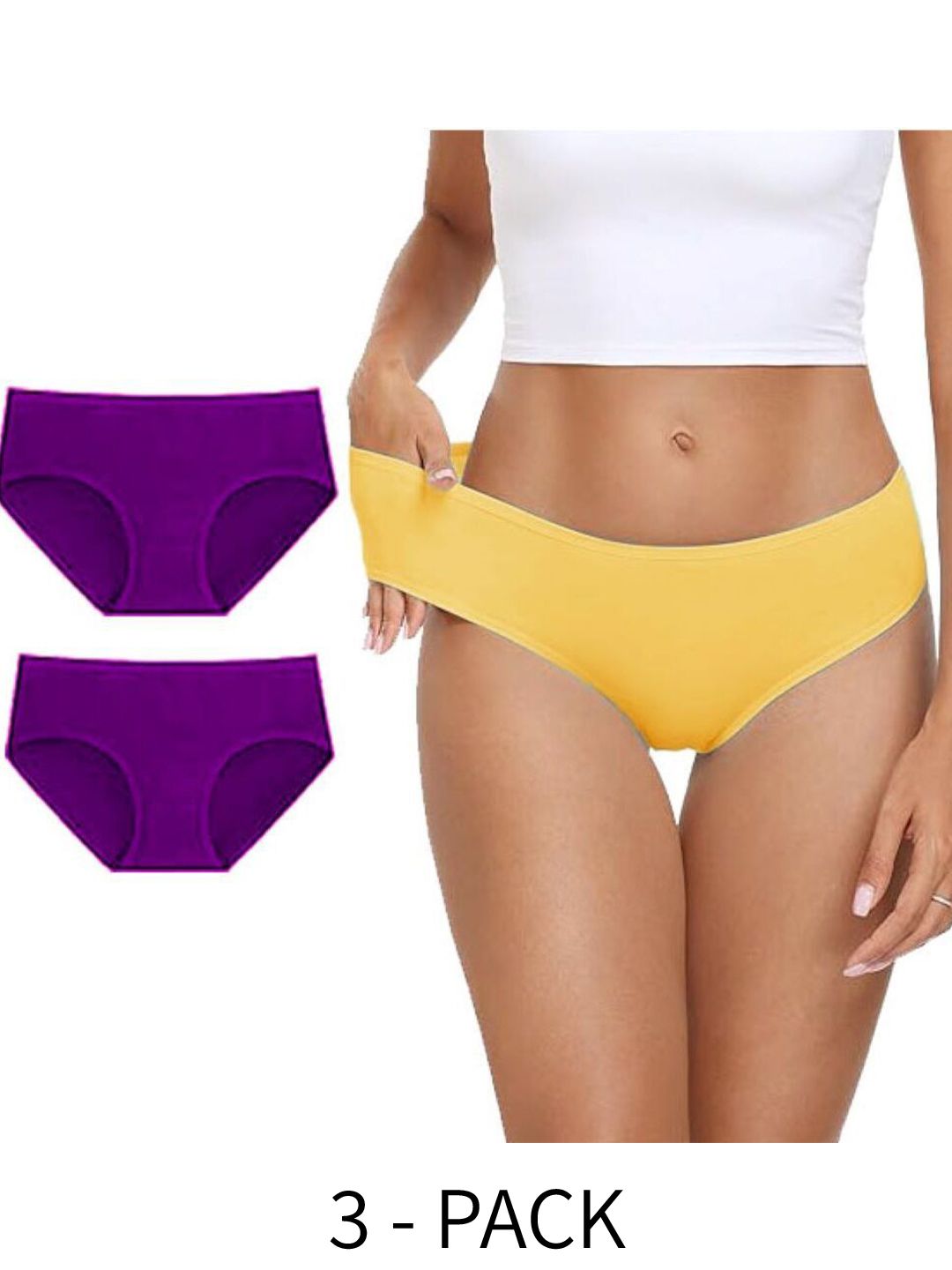 Diving Deep Women Pack of 3 Cotton Hipster Briefs-picture-26