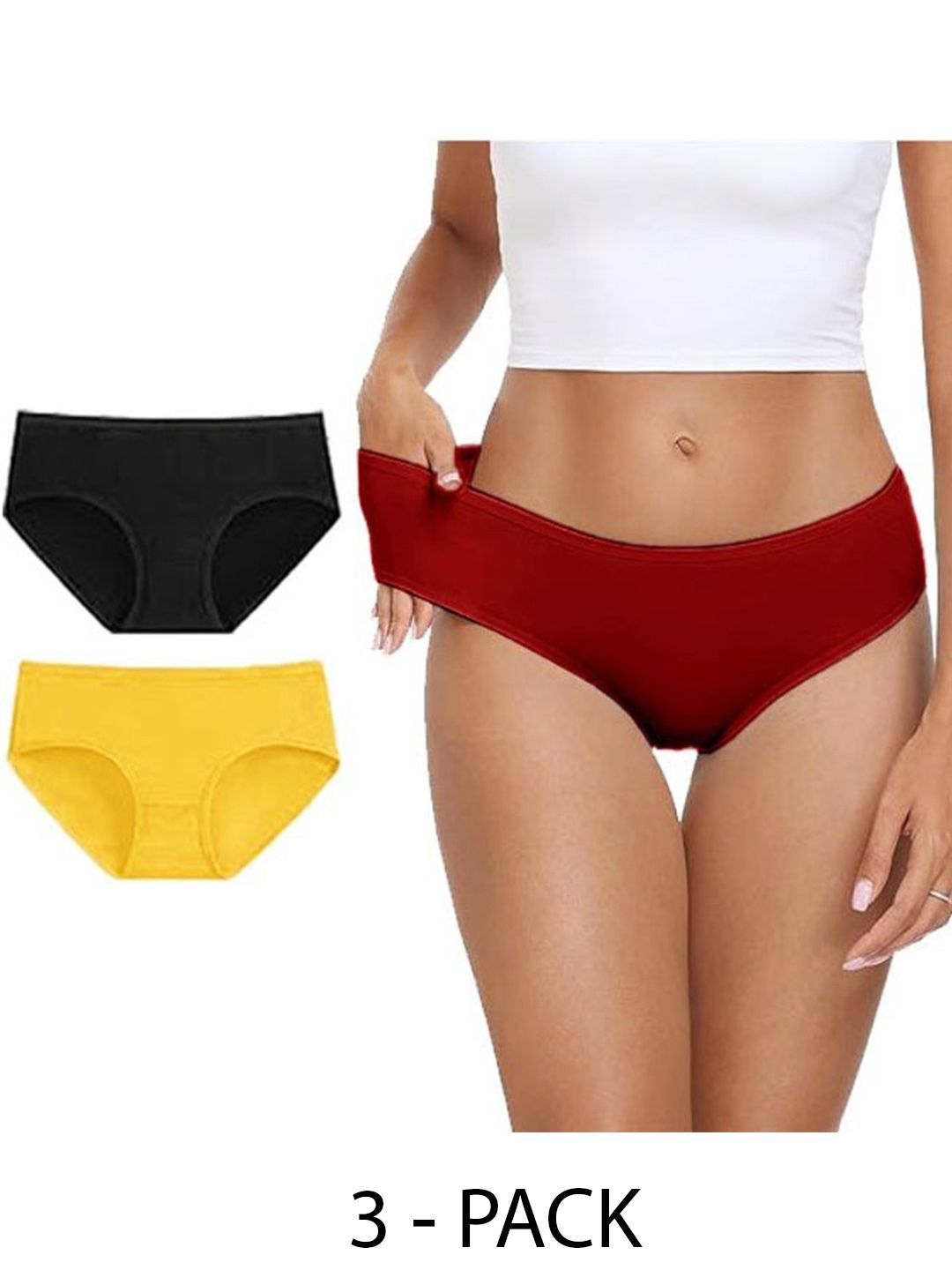 Diving Deep Women Pack of 3 Cotton Hipster Briefs-picture-24