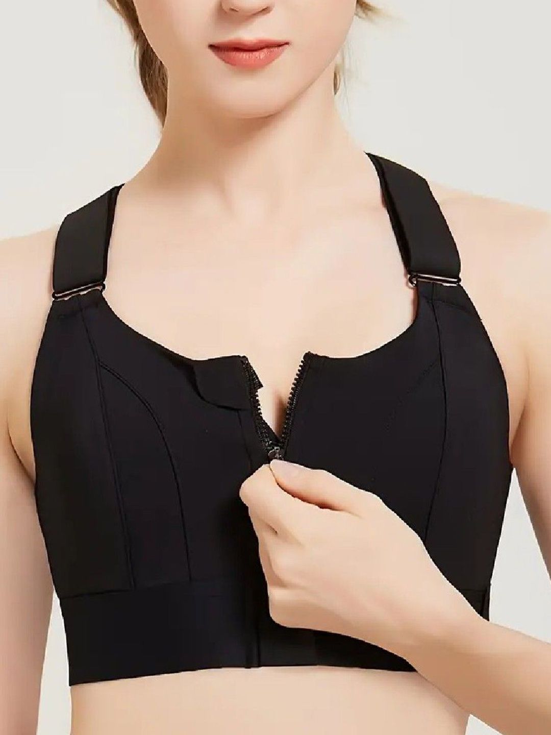 Poftik Women Women High Impact Adjustable Straps Padded Rapid-Dry Workout Sports Bra