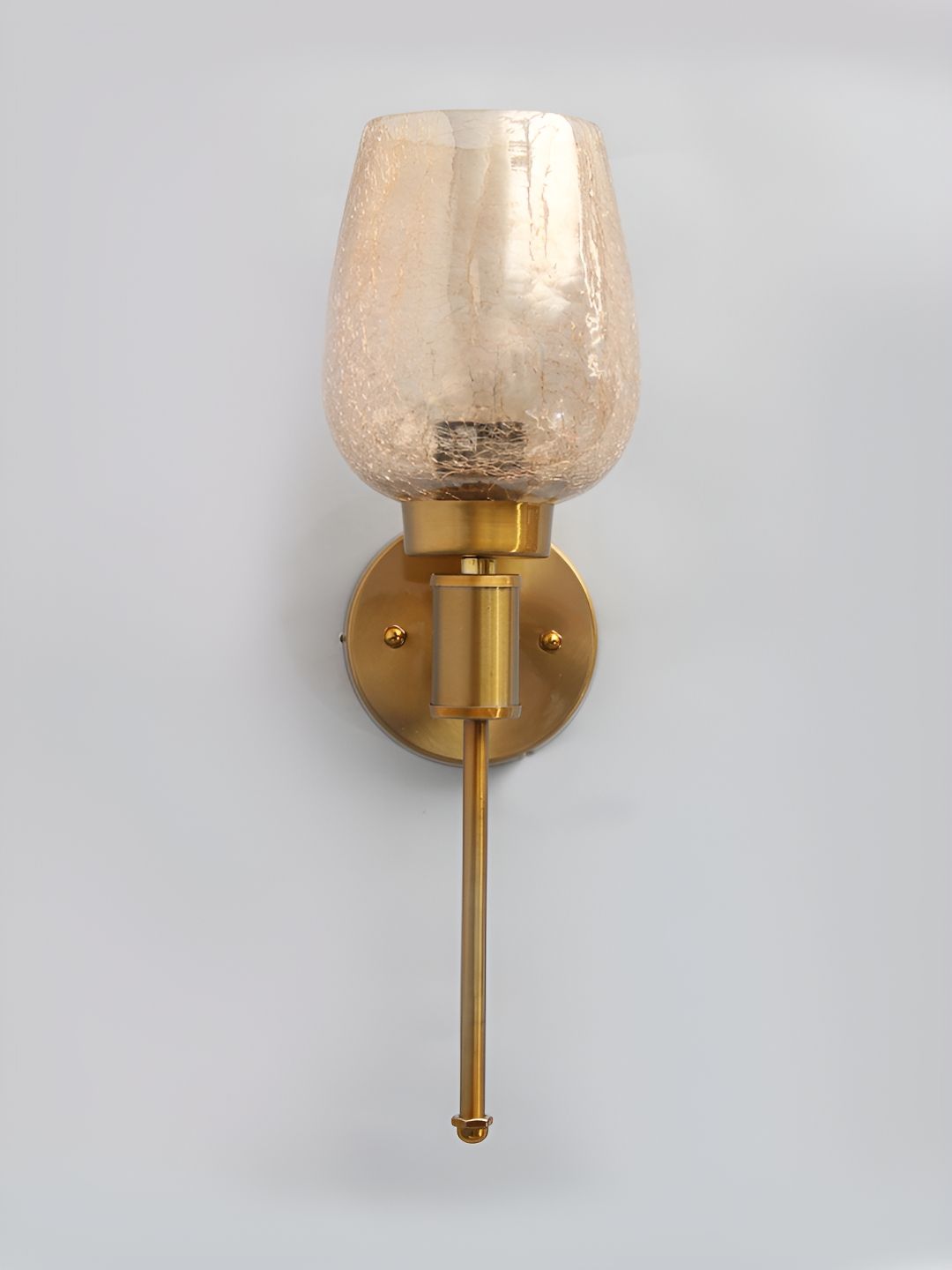 SHREE KALA HOME DECOR Brown Metal Traditional Abstract Shaped Shaped Wall Lamp-image-36