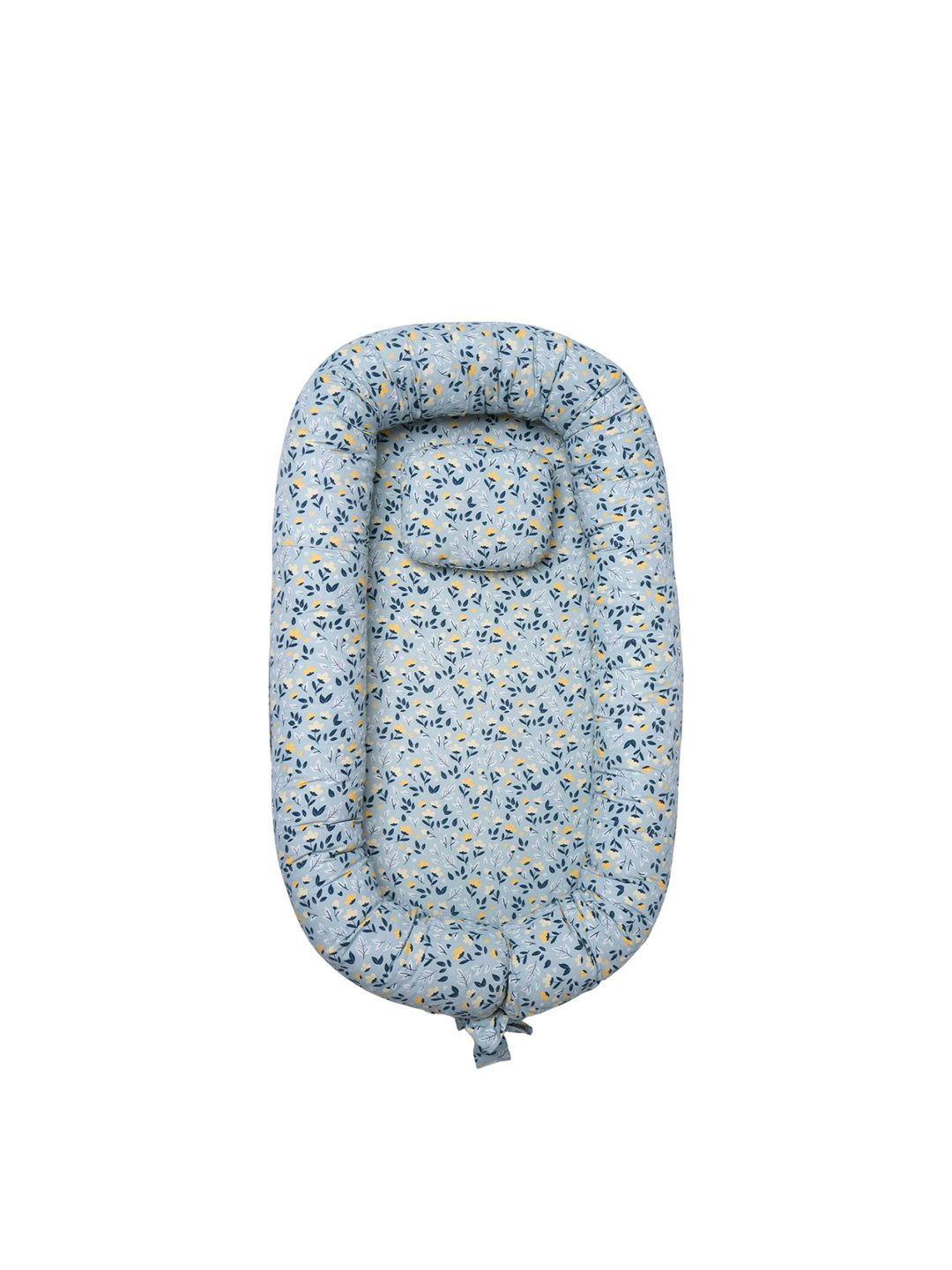 TIDY SLEEP Kids Teal Green & Beige Printed Pure Cotton Baby Nest-picture-42