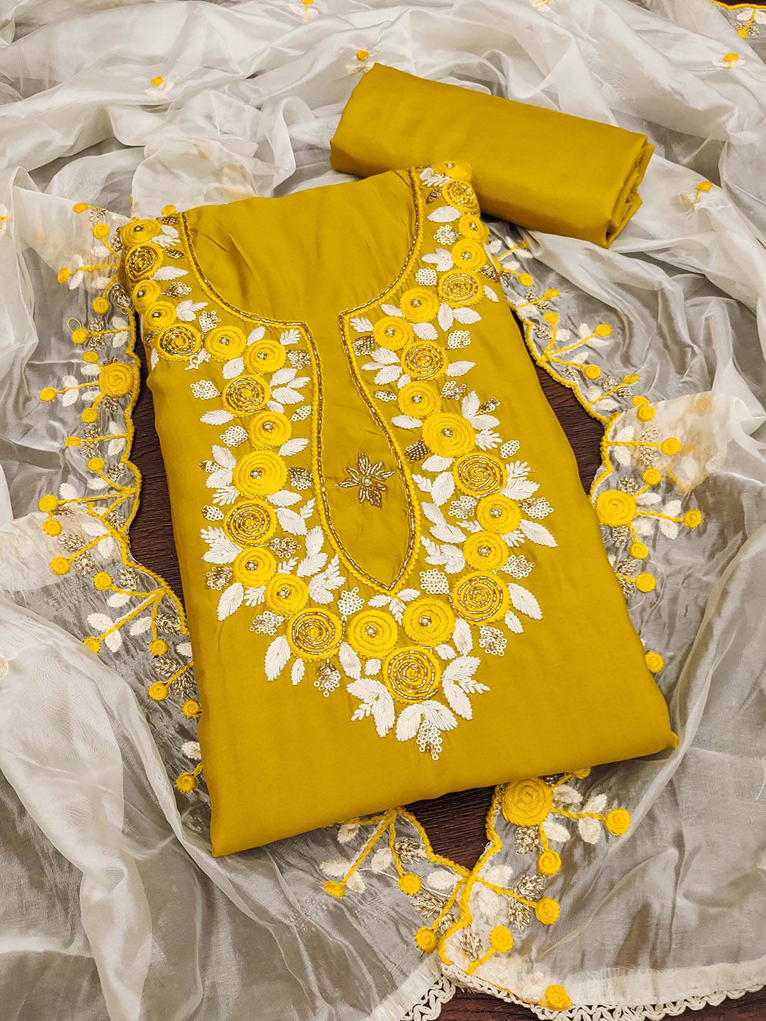 Maroosh Embellished Unstitched Dress Material-picture-43