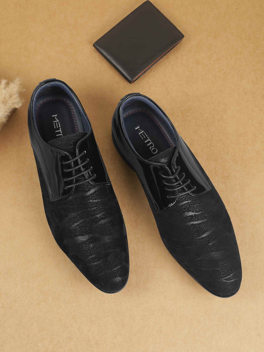 Metro Men Textured Leather Lace-Ups Formal Derbys Shoes-picture-11