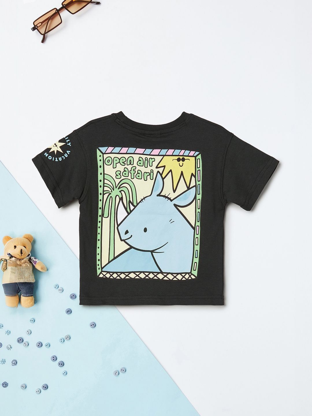 max Boys Graphic Printed Round Neck Cotton T-shirt-picture-19