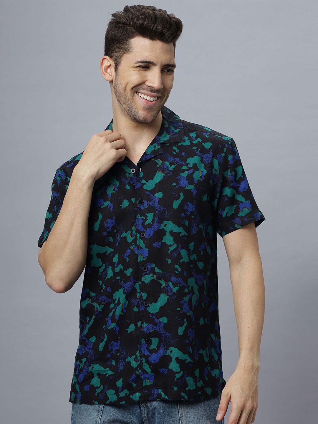 NEON CHILLIE Men Comfort Floral Opaque Printed Casual Shirt-picture-10