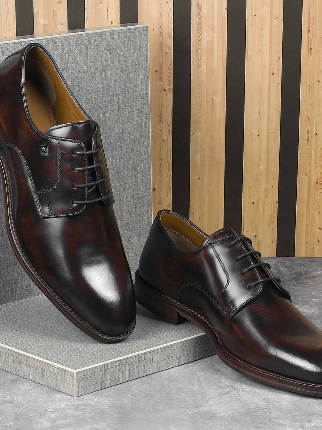 J.FONTINI Men Leather Formal Derbys Shoes-picture-25