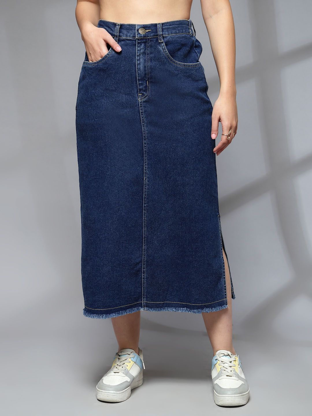 plusS Straight Midi Skirt-picture-40
