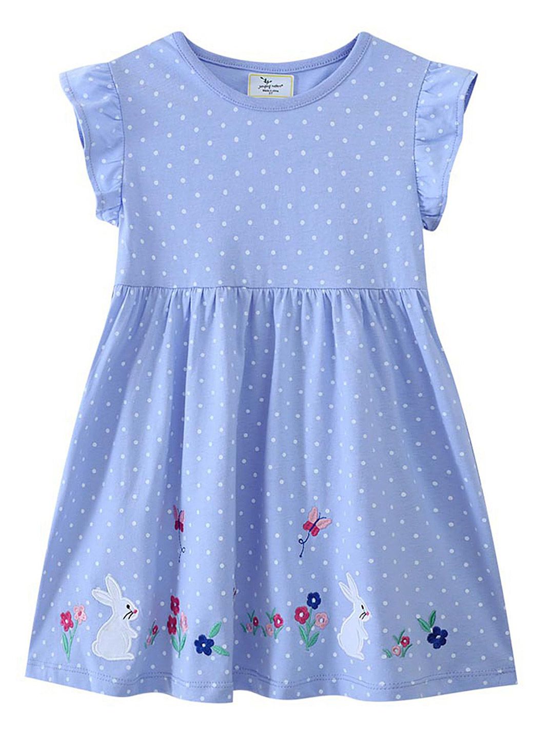 LULU & SKY Girls Polka Dot Print Fit & Flare Dress-picture-42