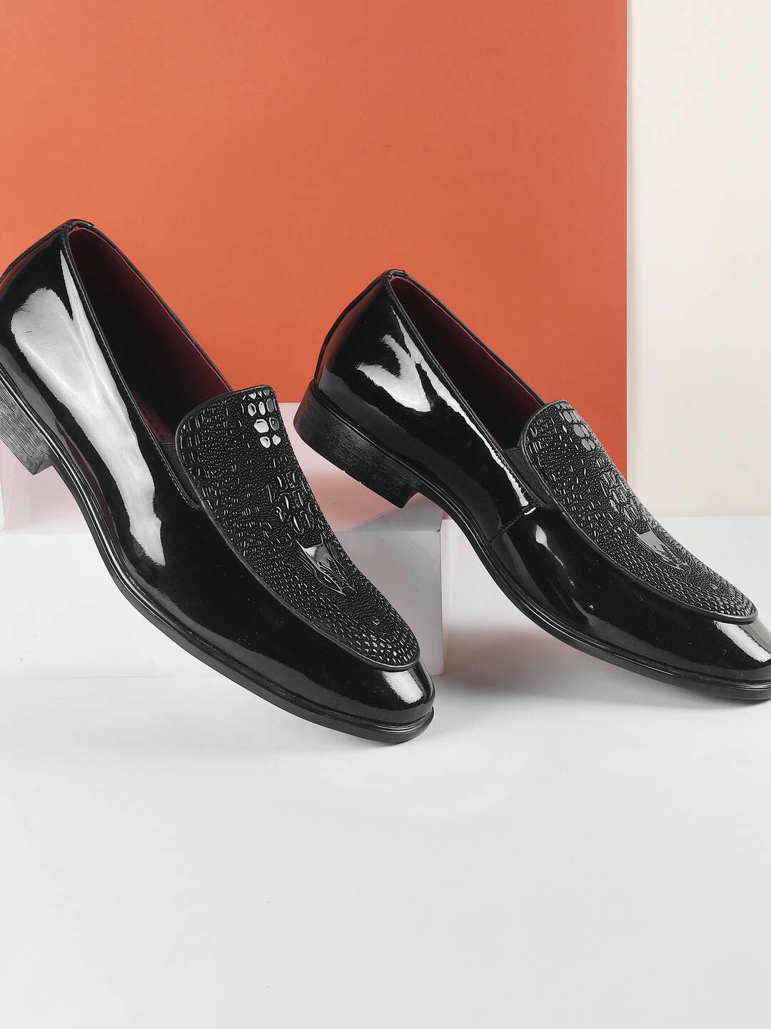 Metro Men Leather Formal Slip-On Shoes-image-40