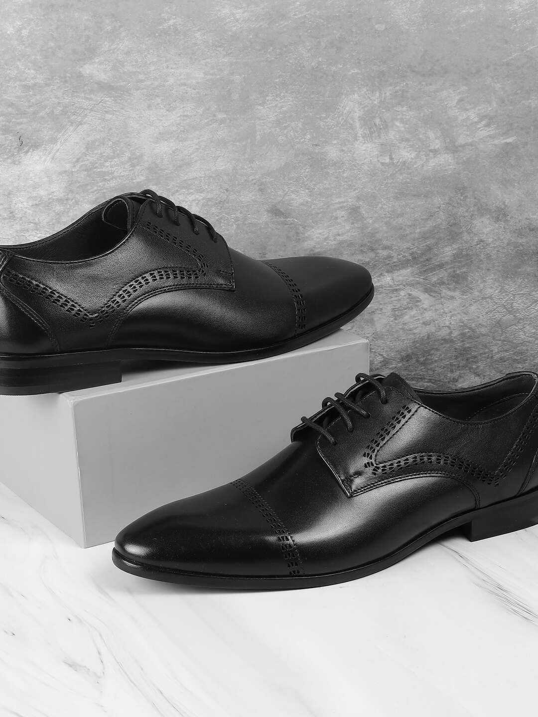 J.FONTINI Men Textured Leather Formal Brogues Shoes-picture-35