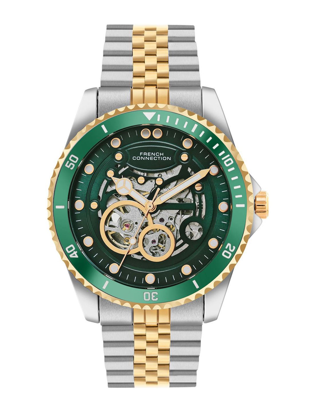 French Connection Men Skeleton Dial & Reset Time Analogue Automatic Motion Watch-picture-23